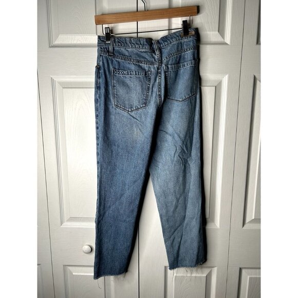 BlankNYC The Madison Crop Light Wash Blue Denim Button Fly Jeans Women's Size 27 - Picture 10 of 12